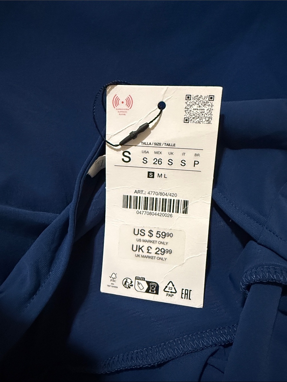 Zara blue lond dress - Picture 6 of 6